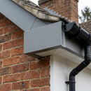 L Return Aluminium Fascia Board Joint Cover — RAL 7037 (in use)