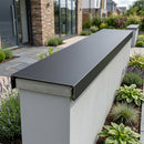 Aluminium Coping Length 3m - Secret Fix Powder Coated — RAL 7021 (in use)