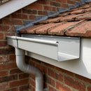 Aluminium Box Gutter Sample — 150mm Profile — RAL 7035 (in use)
