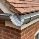 Half Round Aluminium Gutter Jointer 125mm Marine Grade — RAL 7037 (in use)