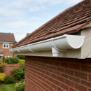 Half Round Aluminium Gutter 125mm x 3m Marine Grade — RAL 9016 (in use)