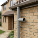 63mm Flush Joint Downpipe Branches – 92.5° or 112.5° Arms — RAL 7037 / 92.5 Deg (in use)