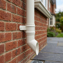 Traditional Aluminium Downpipe Shoe 63mm Diameter — RAL 9010 (in use)