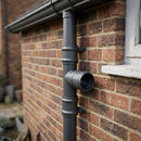 Traditional Aluminium Downpipe Branch 76mm Diameter — RAL 7016 / 92.5 Degrees (in use)