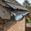 Half Round Aluminium Gutter Top Rafter Bracket 125mm — RAL 7016 (in use)