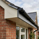 L Return Aluminium Fascia Board 30mm – 3m — RAL 7037 (in use)