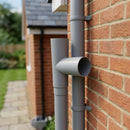 63mm Flush Joint Downpipe Branches – 92.5° or 112.5° Arms — RAL 7037 / 112.5 Deg (in use)