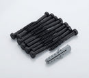 M8 x 70mm Hex Head Coach Screws, Stainless Steel (Pack 50) — Textured Black
