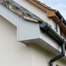 L Return Fascia Board Angle Covers – Aluminium Corner Fascia — RAL 7035 / 90 Deg Internal Angle (in use)