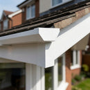 L Return Fascia Board Angle Covers – Aluminium Corner Fascia — RAL 9016 / 90 Deg External Angle (in use)