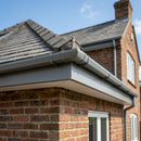 Aluminium Fascia Board Sample — RAL 7036 / 'V' Return (in use)