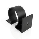 Aluminium Downpipe Clip 63mm Dia with 25mm Wall Offset — Textured Black