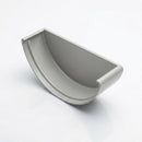 Half Round Aluminium Gutter Stop End - 125mm — RAL 7035