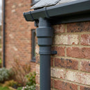 63mm Outlet to Downpipe Length Connector — RAL 7016 (in use)