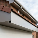 Aluminium Fascia Board Sample — RAL 7036 / 'U' Return (in use)