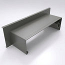 Aluminium Coping Stop End Upstand – Secret Fix — RAL 7037