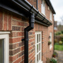 Traditional Aluminium Downpipe Bends 63mm Dia 92.5° 112.5° — RAL 9005 / 92.5 Degrees (in use)