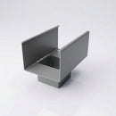 Aluminium Box Gutter Outlet 72×72mm to 135×100mm — RAL 7037