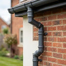 76mm Diameter Traditional Aluminium Downpipe Bends 92.5° & 112.5° — RAL 7016 / 112.5 Degrees (in use)