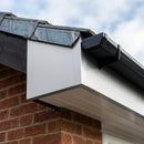 Aluminium Fascia Board Sample — RAL 9006 / 'L' Return (in use)