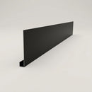 Aluminium Fascia Board Sample — Textured Black / 'U' Return