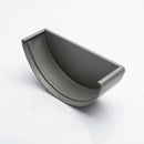 Half Round Aluminium Gutter Stop End - 125mm — RAL 7037
