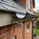 Half Round Aluminium Gutter Rise and Fall Bracket 125mm — RAL 7016 (in use)