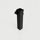 Traditional Aluminium Downpipe Sample — Textured Black / 72x72mm