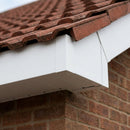 L Return Fascia Board Angle Covers – Aluminium Corner Fascia — RAL 9016 / 135 Deg External Angle (in use)