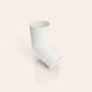 76mm Diameter Flush Joint Aluminium Downpipe Bends — RAL 9016 / 112.5 Deg