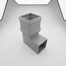 Traditional Aluminium Downpipe Bends 72x72mm – 92.5° & 112.5° — RAL 7037 / 92.5 Degrees