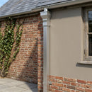 Traditional Downpipe Length 72x72mm x 3m Non-Eared Socket — RAL 9006 (in use)