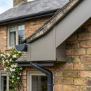 U Return Aluminium Fascia Board Gable Box Ends — RAL 7036 (in use)