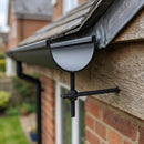 130mm Rise and Fall Gutter Bracket for Deepflow Aluminium System — Textured Black (in use)