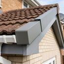 Aluminium Coping Stop End – Secret Fix 75mm — RAL 7037 (in use)