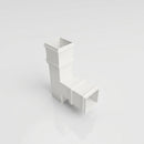 72x72mm Traditional Square Aluminium Downpipe Branches — RAL 9010 / 92.5 Degrees