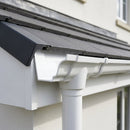 Moulded Ogee Gutter Outlet 76mm Diameter 125 x 100mm — RAL 9016 (in use)