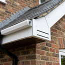 L Return Aluminium Fascia Board Joint Cover — RAL 9016 (in use)