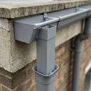72x72mm Aluminium Gutter Outlet Spigot Extender