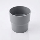 63mm Outlet to Downpipe Length Connector — RAL 7037