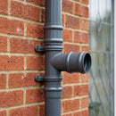 63mm Diameter Traditional Downpipe Branches 92.5° & 112.5° — RAL 7016 / 92.5 Degrees (in use)