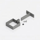 Adjustable Aluminium Pipe Clip 72×72mm – 30–100mm Offset — RAL 7037