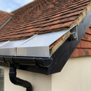 Aluminium Coping Stop End Upstand – Secret Fix — RAL 9006 (in use)