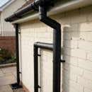 63mm Flush Joint Downpipe Branches – 92.5° or 112.5° Arms — Textured Black / 92.5 Deg (in use)