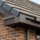 L Return Fascia Board Angle Covers – Aluminium Corner Fascia — RAL 7022 / 90 Deg Internal Angle (in use)
