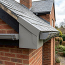 L Return Fascia Board Angle Covers – Aluminium Corner Fascia — RAL 7036 / 135 Deg Internal Angle (in use)
