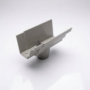 Moulded Ogee Gutter Outlet 63mm Dia, 125 x 100mm — RAL 7036
