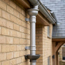Traditional Aluminium Downpipe Sample — RAL 7036 / 63mmØ (in use)