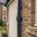 Flush Joint Internal Jointer 72x72mm Aluminium Downpipe — RAL 7016 (in use)
