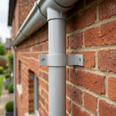 Aluminium Downpipe Clip 63mm Diameter - Flush Joint — RAL 7035 (in use)